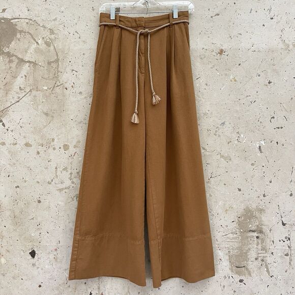 Baum und Pferdgarten Pants - Baum Und Pferdgarten Wide Leg Cotton/Linen Blend Nour Pants 27”